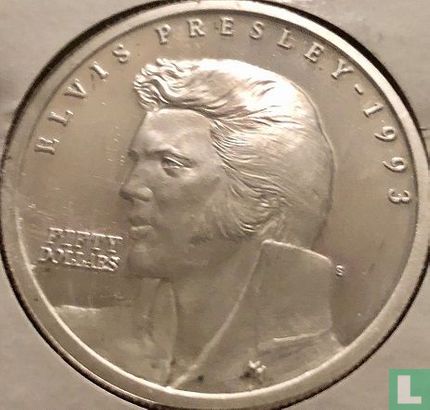 Marshalleilanden 50 dollars 1993 (PROOF) "Elvis Presley" - Afbeelding 1
