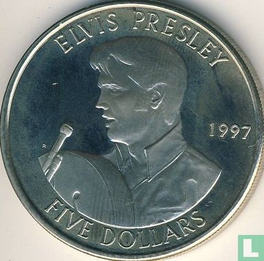 Marshall Islands 5 dollars 1997 "Elvis Presley" - Image 1