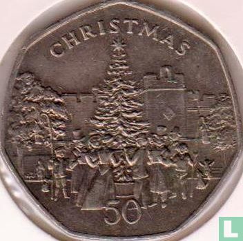 Île de Man 50 pence 1982 (AB) "Christmas 1982" - Image 2