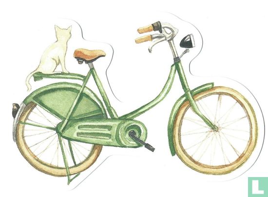 groene damesfiets - Afbeelding 1