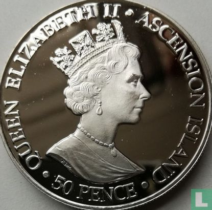 Ascension 50 pence 2003 (PROOFLIKE) "Elizabeth II - Coronation Jubilee" - Image 2
