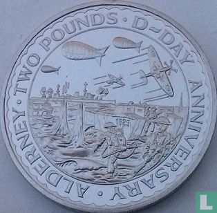 Alderney 2 Pound 1994 "50 years Normandy Invasion" - Bild 2