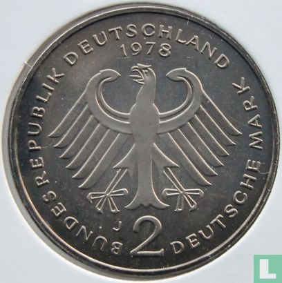 Allemagne 2 mark 1978 (J - Theodor Heuss) - Image 1