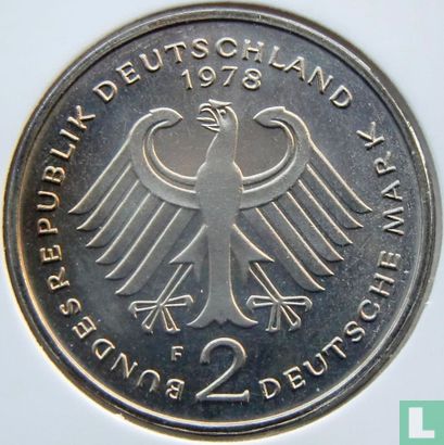 Germany 2 mark 1978 (F - Theodor Heuss) - Image 1