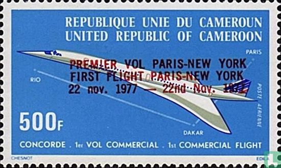 First line flight Concorde Paris - New York