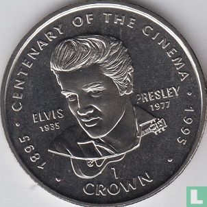 Gibraltar 1 crown 1996 "Centenary of the cinema - Elvis Presley" - Afbeelding 2