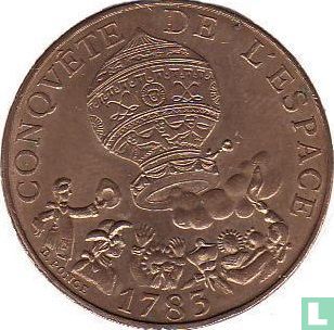 France 10 francs 1983 "Bicentenary of the first flight in Montgolfier Balloon" - Image 2
