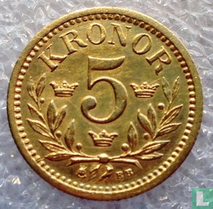 Zweden 5 kronor 1881 - Afbeelding 2