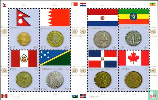 Flags and coins of the Member States