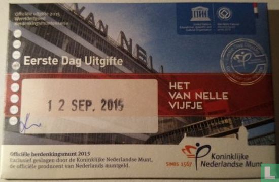Nederland 5 euro 2015 (coincard - eerste dag uitgifte) "Van Nelle factory" - Afbeelding 1