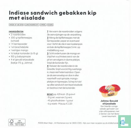 Sandwich gebakken kip met eisalade - Afbeelding 2