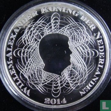 Nederland 5 euro 2014 (PROOF - geel gekleurd) "200 years of the Netherlands Central Bank" - Afbeelding 1