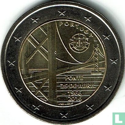 Portugal 2 euro 2016 "Fifty years of 25th april Bridge" - Afbeelding 1