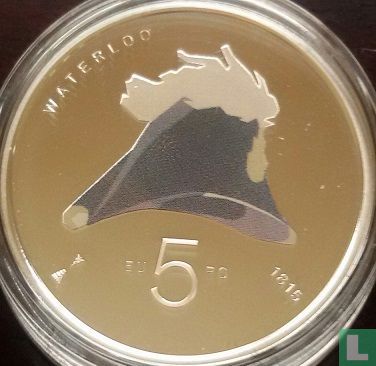 Nederland 5 euro 2015 (PROOF - gekleurd) "200 years Battle of Waterloo" - Afbeelding 2