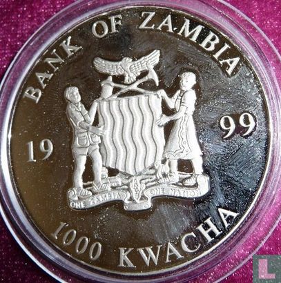 Zambia 1000 kwacha 1999 (PROOF) "European unity - 200 euro note face design" - Image 1