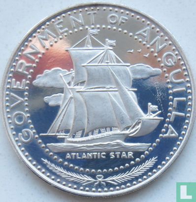 Anguilla 4 dollars 1969 (PROOF) "Sailing ship Atlantic Star" - Afbeelding 2