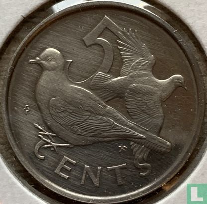 Britse Maagdeneilanden 5 cents 1979 (PROOF) - Afbeelding 2