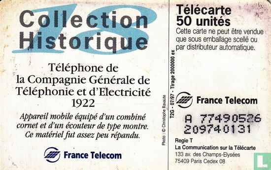 Téléphone de la Compagnie Générale de Téléphone et d'Electricité  - Afbeelding 2