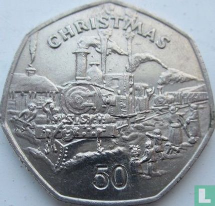 Man 50 pence 1984 (AD) "Christmas 1984" - Afbeelding 2