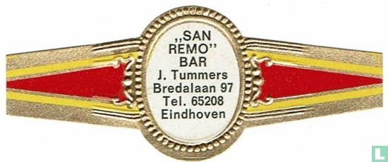 "San Remo" Bar J. Tummers Bredalaan 97 Tel. 65208 Eindhoven - Afbeelding 1