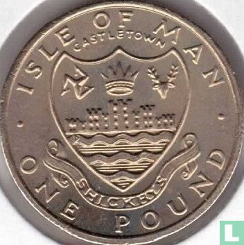 Man 1 pound 1984 (nikkel-messing - D) "Castletown" - Afbeelding 2