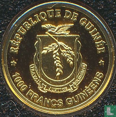 Guinee 1000 francs 2018 (PROOF) "Nikola Tesla" - Afbeelding 2