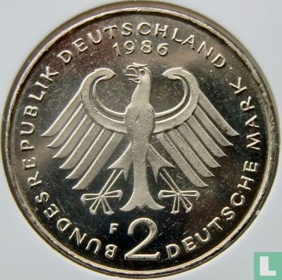Germany 2 mark 1986 (F - Konrad Adenauer) - Image 1