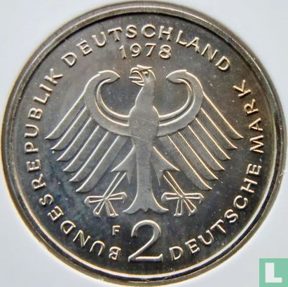Allemagne 2 mark 1978 (F - Konrad Adenauer) - Image 1
