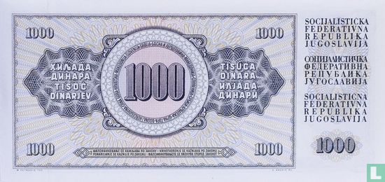 Yugoslavia 1,000 Dinara 1978 - Image 2