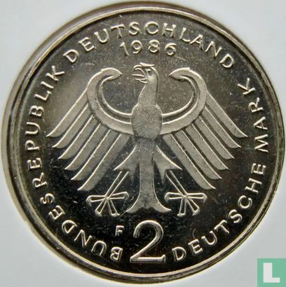 Germany 2 mark 1986 (F - Kurt Schumacher) - Image 1