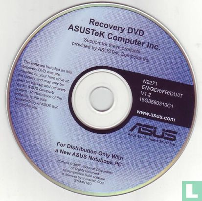 ASUS - Recovery DVD (OEM) - Image 2