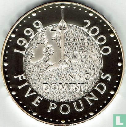 Verenigd Koninkrijk 5 pounds 1999 (PROOF - zilver - kleurloos) "Millennium" - Afbeelding 2