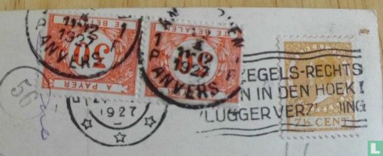 Antwerpen & Postkantoor onleesbaar (NL) - 1927