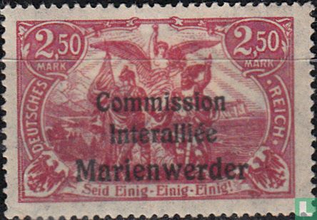 North and south, with overprint