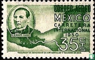 Präsident Juárez und Landkarte 
