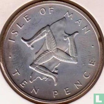 Insel Man 10 pence 1976 (Silber) - Bild 2