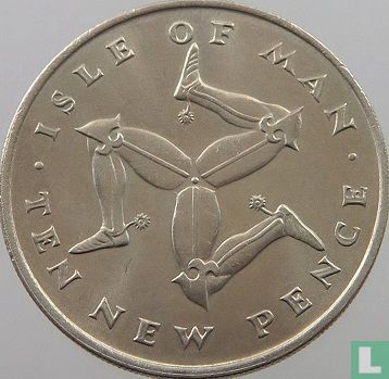 Insel Man 10 New Pence 1971 - Bild 2