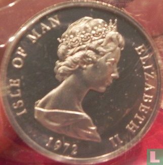 Insel Man 25 Pence 1972 (PP) "25th anniversary Marriage of Queen Elizabeth II and Prince Philip" - Bild 1