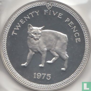 Insel Man 25 Pence 1975 (Silber) "Manx Cat" - Bild 1