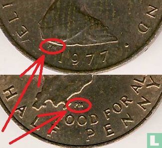 Isle of Man ½ penny 1977 (PM on both sides) "FAO - Food for All" - Image 3
