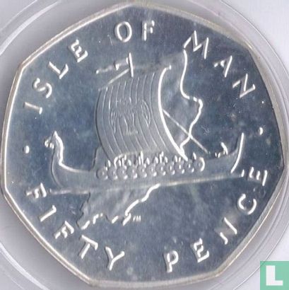 Insel Man 50 Pence 1978 (Silber) - Bild 2