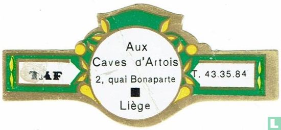 Aux Caves d'Artois 2. Quai Bonaparte Liege - TAF - T. 43.35.84 - Afbeelding 1