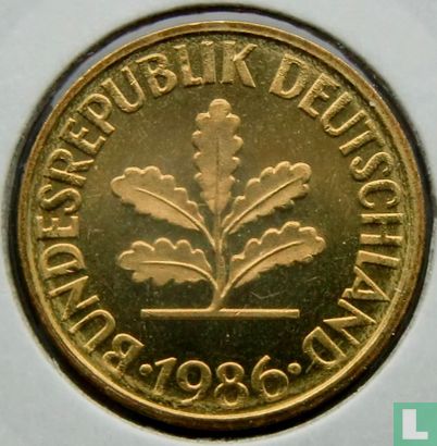 Duitsland 10 pfennig 1986 (F) - Afbeelding 1
