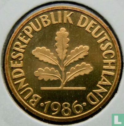 Duitsland 10 pfennig 1986 (G) - Afbeelding 1