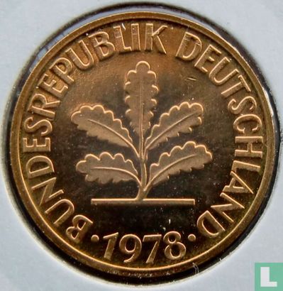 Duitsland 10 pfennig 1978 (F) - Afbeelding 1