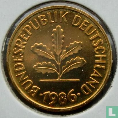 Germany 5 pfennig 1986 (D) - Image 1