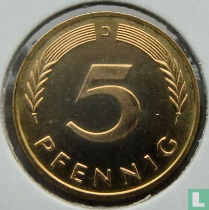 Germany 5 pfennig 1986 (D) - Image 2