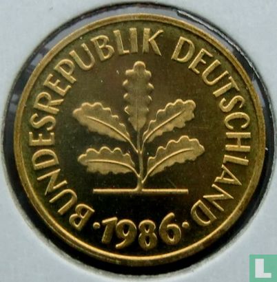 Duitsland 5 pfennig 1986 (G) - Afbeelding 1