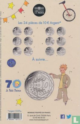 Frankrijk 10 euro 2016 (folder) "The Little Prince makes the tightrope walker in La Rochelle" - Afbeelding 2