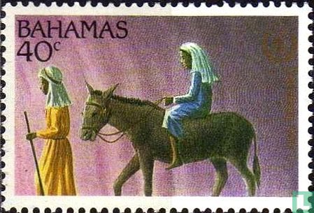 Maria en Jozef op weg naar Bethlehem